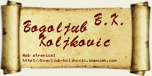 Bogoljub Koljković vizit kartica